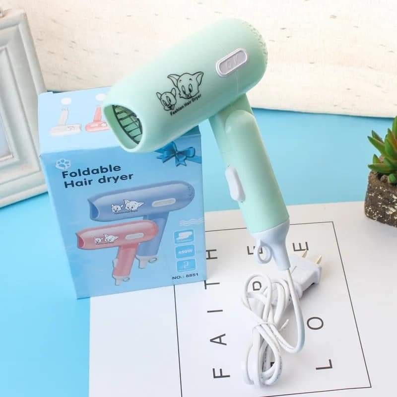 Fashion Mini Folding Hair Dryer 400W - Low Power, Radiation Proof